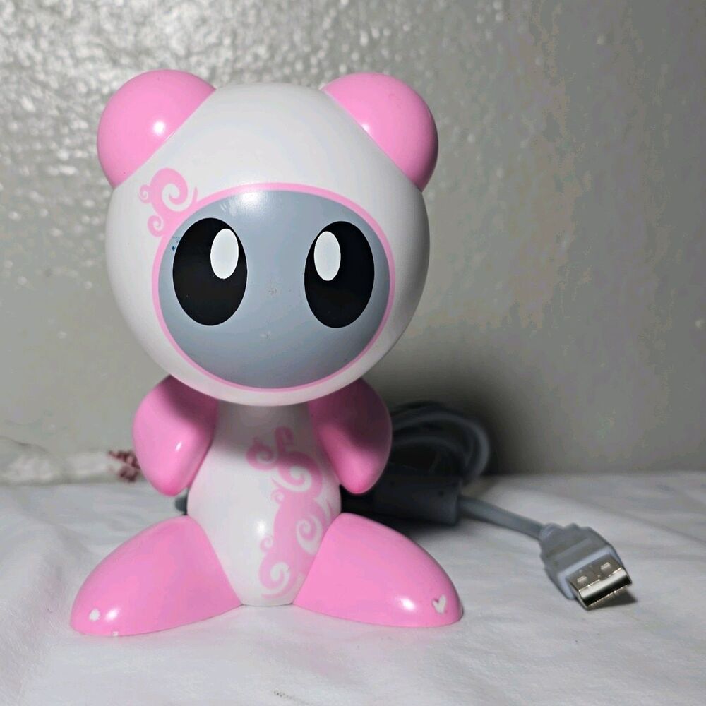 Radica UB Funkeys Twinx Wired USB Portal Hub Pink White 2007 MPN 19080P Vintage